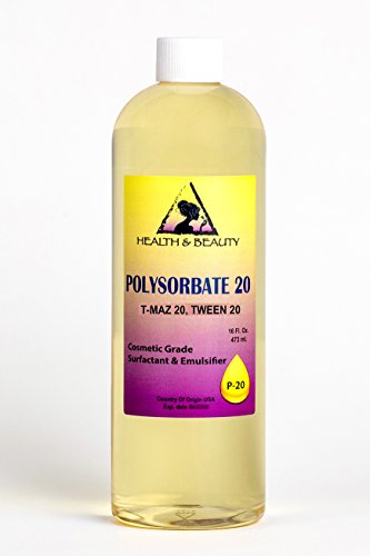 Polysorbate 20 T-MAZ 20 Tween 20 Solubilizer Surfactant & Emulsifier 100% Pure 32 oz