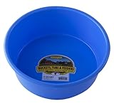 Little Giant Plastic Utility Pan (Berry Blue) Durable & Versatile Short Livestock Feeding Bucket (5 Quart) (Item No. P5BERRYBLUE)