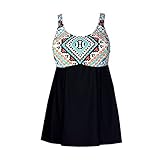 BuyBai Women's Tankini Plus Size Swimwear One Piece Swimsuit Swim dress
