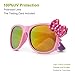 RIVBOS Rubber Kids Polarized Sunglasses With Strap Glasses Shades for Boys Girls Baby and Children Age 3-10 RBK002 （Pink Mirror Lens）