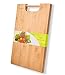 JASZMER Preminum Bamboo Cutting Board, Natural Wood Chopping Serving Board Multi-Size Cutting Board with Handle, 13.4x9.45x0.71 inch