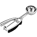Cade Black Soft Grip Handles Stainless Steel Cookie Scoop