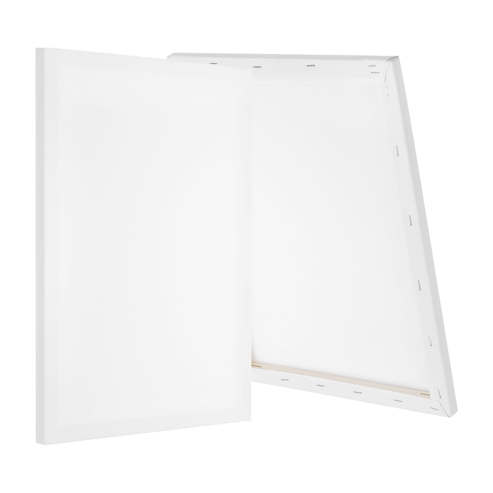 PATIKIL Stretched Canvas, 2 Pcs 14" x 11" Rectangle Canvas for Painting Blank Primed Canvas Cotton Canvas Panels for Acrylics Oil Watercolor Paints, White