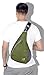 WATERFLY Sling Chest Backpacks Bags Crossbody Shoulder Triangle Packs Daypacks for Cycling Walking Dog Hiking Boys Girls Men Women, Olive