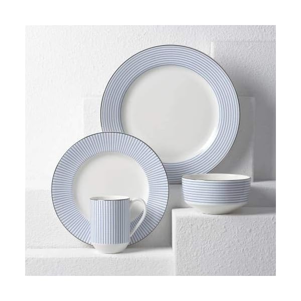 KATE SPADE Laurel Street 4piece Place Setting, 5.8 LB, Blue The Home