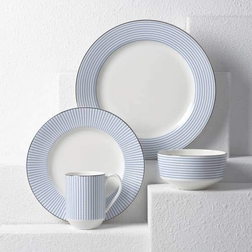KATE SPADE Laurel Street 4piece Place Setting, 5.8 LB, Blue The Home