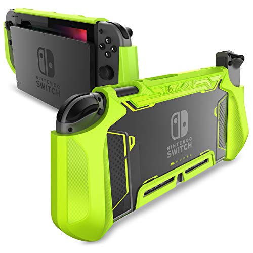 Dockable Case for Nintendo Switch – Mumba [Blade Series] TPU Grip Protective Cover Case Compatible with Nintendo Switch Console and Joy-Con Controller (Green)