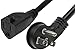 SF Cable 1ft 16/3 AWG Ultra Low Profile NEMA 5-15P Right Angle to NEMA 5-15R Power Cord, Black