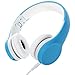 Volume Limited Wired Kids Headphones with Mic Detachable Cable and Music Share Port for Children (Blue)