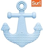 Mayapple Baby - Suri™ the Octopus and Friends Teether - 1 Silicone Teething Toys - Light Blue Anchor Single - Award-winning, Patented