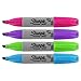 SHARPIE Permanent Marker, Chisel Tip, Assorted Fashion Colors, 4-Count