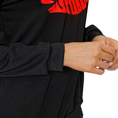 Begonia.K Women\'s Sexy Pullover Lips Print Casual Off the Shoulder Slouchy Shirt, Red Lip, Medium