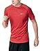 CLSL TM-MTS03-RDZ_Large Tesla Men's HyperDri Short Sleeve T-Shirt Athletic Cool Running Top MTS03