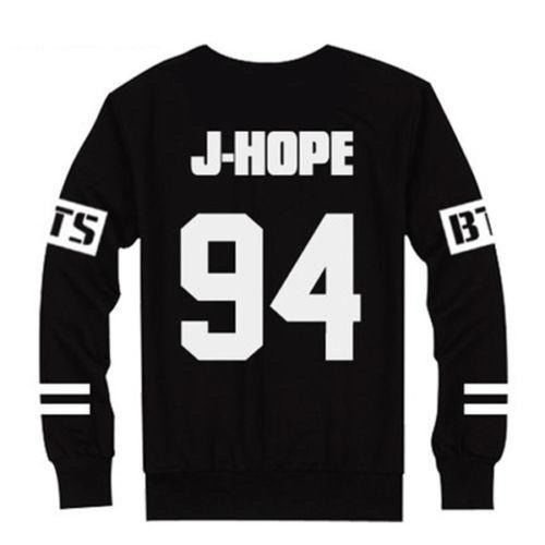Mainlead BTS Bangtan Boys Black Hoody Sweater Pullover (J-HOPE,M)