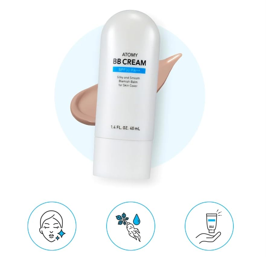 Fiico BC233 Korean BB Cream SPF30 PA++ (40ml 1.4fl oz.), Skin Care, Silky and Smooth Balm for atomy