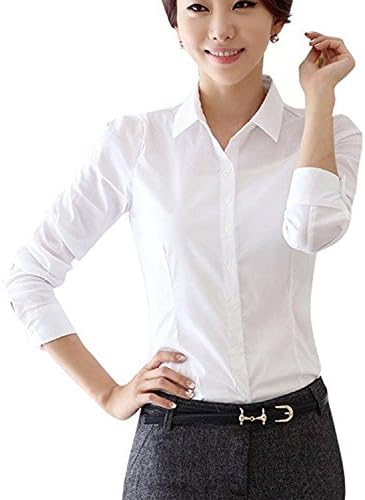 Women's Floral Print V Neck Cut-out Long Sleeve Shirt (XX-Large, White)
