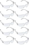 3M Tekk 11329 Virtua Anti-Fog Safety Glasses, Clear Frame, Clear Lens, 10-PACK