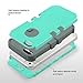 ULAK SE Case,iPhone 5S Case, Anti Slip Shock Resistance Protective Cover with Hybrid High Soft Silicone + Hard PC Case for Apple iPhone 5/5S/SE (Light Green+Grey)