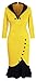 HOMEYEE Women's V Neck Ball Fishtail Pencil Dress UB27