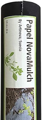 NovaMulch 120cm x 20m, Malla antihierbas de Papel Biodegradable ...