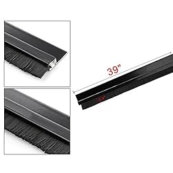 uxcell Door Bottom Sweep H-Shape Aluminum Alloy