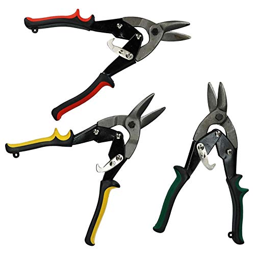 3pc Heavy Duty Tin Snips Set Sheet Metal Cutters Shears Tinsnip,Jikkolumlukka
