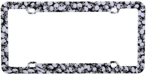 Valor Auto Companion LPF6M013 Skull Design Plastic License Plate Frame