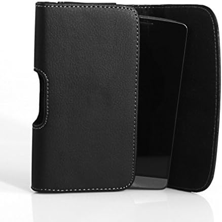 Horizontal Sideways Leather Belt Clip Case Cover Pouch Holster for HTC EVO Design 4G &amp; Hero 4G &amp; Kingdom / Fits with LifeProof