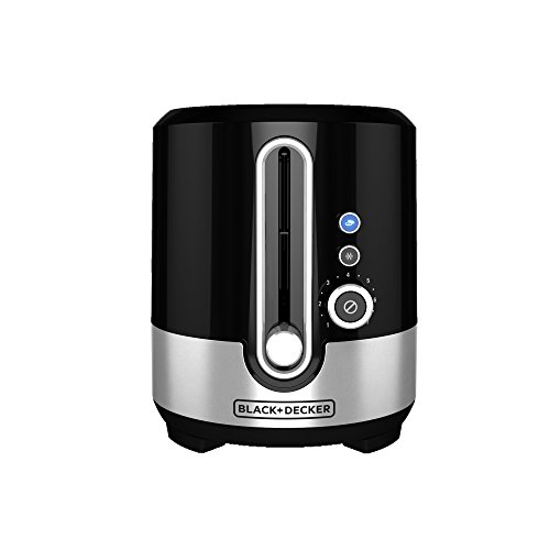 BLACK+DECKER TR2200SBD 2-Slice Extra Wide Slot Toaster, Bagel Toaster, Black/Stainless Steel