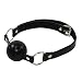 Besde Adult Sex Toy Slave Harness Silicone Ball Gag Bondage Fetish Mouth Restraints (Black)