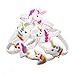 Magical Unicorn Party Novelty Toy Wristband for Children, 25 Mixed Design Assortment, w/5 FREE Unicorn Charms