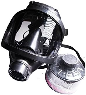 Full Face Silicone Respirator Mask NBC Protection with NBC 40mm Filter - For Industrial Use, Chemical Handling, Painting, Welding, Prepping