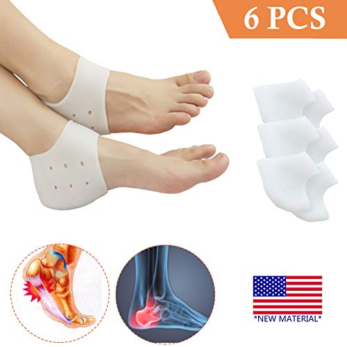 Heel Cups, Plantar Fasciitis Inserts, Heel Pads Cushion (3 Pairs) Great for Heel Pain, Heal Dry Cracked Heels, Achilles Tendinitis, for Men & Women. (Gel Heel Cups) (Best Inserts For Heel Spurs)