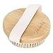 Janrely Dry/Wet Bath Body Brush, Natural Boar's Bristle Massage for Better Exfoliation