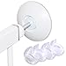 Cunina 2 Pack Wall Protector Guard Protect Door Stair Wall Surface for Baby Pressure Gate and Shower Curtain Rods with 4 Pack Table Corner Guard (White)