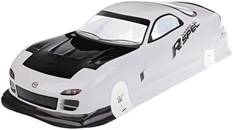Lisanl 1/10 RC Car Body Shell for Mazda RX-7 Racing Cars Accessories (PVC)