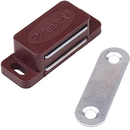 Magnetic Door Catch, Tiberham Heavy Duty Cabinet Magnet Catches, Kitchen Door Latch Furniture Fitting Closet Cupboard Wardrobe Silent Locks Stopper Hardware with Screws (Pack of 15)
