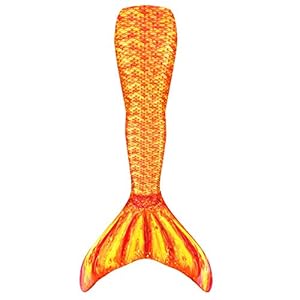 Image of Fin Fun Mermaid Tail Only, Reinforced Tips, NO Monofin, Tropical Sunrise, Size Child 6