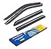 Goodyear Shatterproof Side Window Deflectors for Trucks Ford F150 2015-2024 SuperCrew, Tape-on Rain Guards, Window Visors for Cars, Vent Deflector, Vent Visor, Truck Accessories, 4 pcs-GY003112