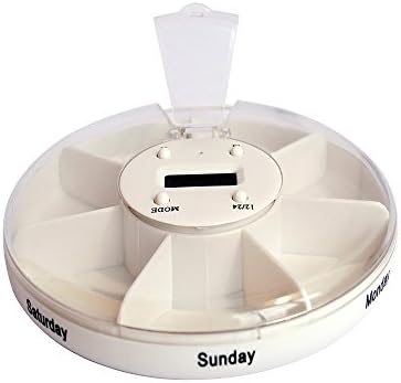 QianHai 7-Day Digital Round Pill Box Timer Reminder