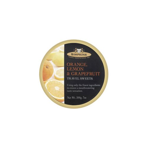 Simpkins Orange Lemon Grapefruit Drops (Economy Case Pack) 7 Oz Tin (Pack of 6) by Simpkins