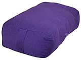 YogaAccessories Small Rectangular Cotton Yoga Bolster