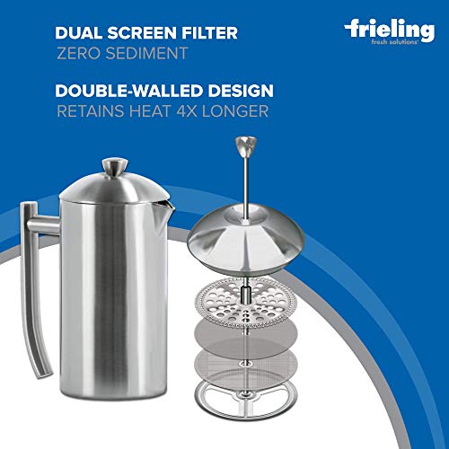 Frieling DoubleWalled StainlessSteel French Press Coffee Maker