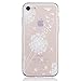 3Cworld Case for iPhone SE 3 2022/ iPhone SE 2nd Generation, iPhone 8, iPhone 7, 4.7-Inch, Ultra Thin Clear Art Pattern Crystal Gel TPU Rubber Flexible Slim Skin Soft (Dandelion/Bird Flying-White)