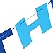 WINOMO HAPPY BIRTHDAY Pennant Flags Bunting Garland Banner Party Home Hanging Decor (Blue)
