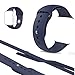 iMOMO Sport Band Compatible with iWatch, Soft Silicone Sport Band [3 Pieces for 2 Lengths] Large/Small Wrist Strap Replacement for iWatch 1 2 3 4 All Models 38mm /40mm - Midnight Blue