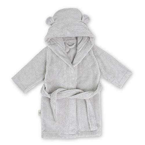 Natemia Organic Hooded Bathrobe for Babies and Toddlers Ultra Soft and Absorbent Cloud Touch
