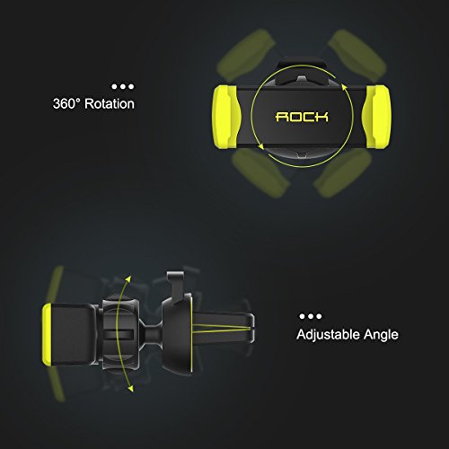 Universal Car Air Vent Cell Phone Holder, Rock Car Styling Dashboard 360° Degree Adjustable Mount Air Vent Stand Car Holder Stand For All Smartphones Tablet - Thumbnail 4