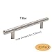 Gobrico 30 Pack Brushed Nickel Cabinet Hardware Euro Style Bar Cabinet Handles Drawer Pulls and Knobs Satin Nickel- 5
