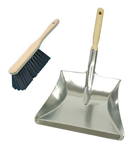 Brushmann Large Dustpan / Hand Shovel and Hand Brush Set (Soft Bristle)